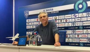 Régis Brouard, entraîneur du SC Bastia, après la victoire face à Annecy