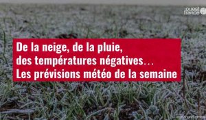 VIDÉO. De la neige, de la pluie, des températures négatives… Les prévisions météo de la semaine