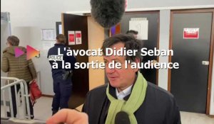 L'avocat Didier Seban à la sortie de l'audience du procès de Monique Olivier
