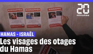 Guerre Hamas - Israël : Le visage des otages enlevés par le Hamas collés partout dans Paris