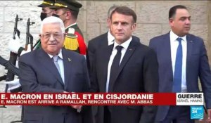 Israël : Macron est arrivé à Ramallah, en Cisjordanie