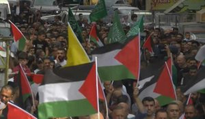 Manifestation à Ramallah en soutien à Gaza