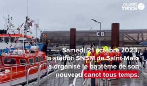 VIDÉO. Baptême du bateau de la SNSM de Saint-Malo : les mots du secrétaire d'Etat à la mer 