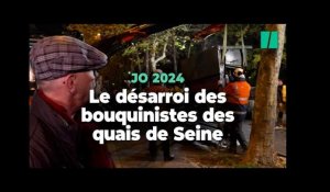 JO de Paris : des grues délogent les bouquinistes des quais de Seine