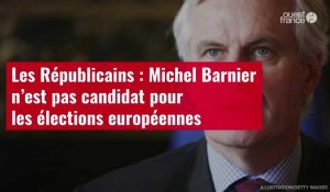 VIDÉO. Les Républicains : Michel Barnier n’est pas candidat pour les élections européennes