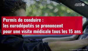 VIDÉO. Permis de conduire : les eurodéputés se prononcent pour une visite médicale tous les 15 ans