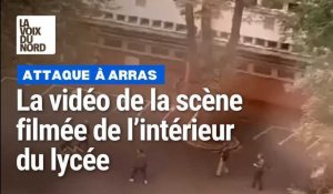 Attaque au couteau à Arras : la scène filmée de l'intérieur du lycée