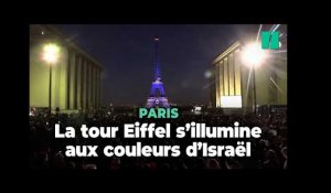 En soutien à Israël, la tour Eiffel s’illumine aux couleurs de son drapeau