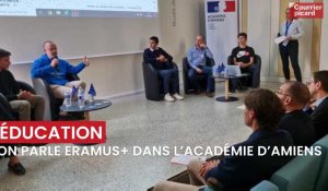 Table-ronde sur le programme européen de mobilité internationale Erasmus+ dans l’académie d’Amiens, au musée de Picardie, mardi 10 octobre 2023.