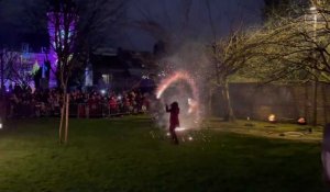 Spectacle de feu et de lumière pour Noël à La Madeleine