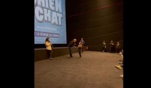 Franck Dubosc et Reem Kherici se sont rendus au cinéma Pathé à Coquelles pour la sortie du film Chien et Chat 