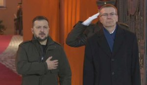 Le président letton accueille le président ukrainien Zelensky à Riga