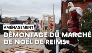 L'heure du démontage pour le marché de Noël de Reims