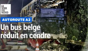 Un bus prend feu sur l'A2 à hauteur de Quarouble, près de Valenciennes