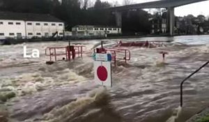 VIDÉO. Inondations, fort débit d'eau... Le niveau de la Mayenne ne cesse de monter