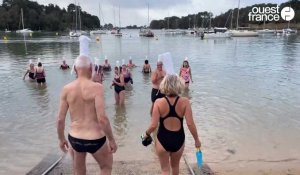 VIDÉO. Ces bretons prennent leur premier bain de l'année avec leurs coiffes bigoudènes