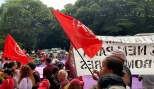 Rassemblement pour la démocratie à Sao Paulo un an après les émeutes