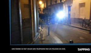 Une jeune femme se fait voler son portable par un policier en civil à Paris (Vidéo)