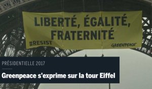 Greenpeace s'exprime sur la tour Eiffel