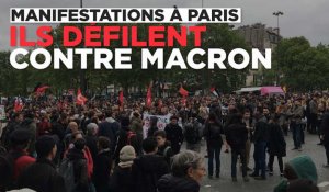 Plusieurs milliers de manifestants défilent contre Macron