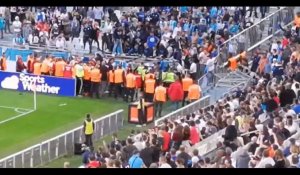 Bordeaux - OM : Bagarre entre supporters marseillais et les stadiers dans les tribunes (Vidéo)