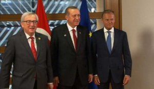 Erdogan reçu par les dirigeants européens à Bruxelles
