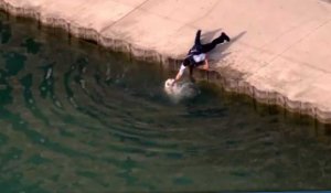 Etats-Unis : Un policier sauve un chien tombé à l'eau
