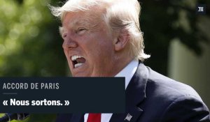 Donald Trump : "J'ai été élu pour représenter le citoyen de Pittsburgh, pas de Paris"