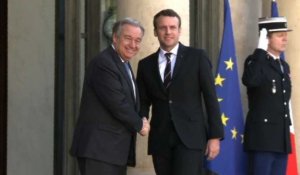 Elysée: Macron reçoit le secrétaire général de l'ONU Guterres