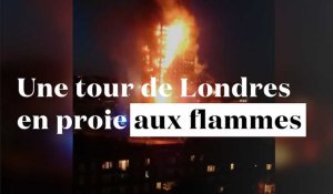 Londres : gigantesque incendie dans une tour d'habitation de 30 étages