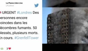 Londres : plusieurs morts dans le gigantesque incendie d'une tour d'habitation