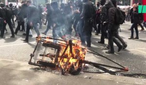 Les images des violences en marge de la manifestation anti-FN à Paris