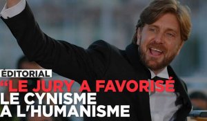 "Le jury a favorisé le cynisme à l'humanisme", réagit notre envoyé spécial après l'annonce du palmarès