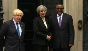 Arrivée du premier ministre éthiopien au 10 Downing street