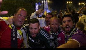 Espagne/Liga: les Madrilènes fêtent la victoire du Real Madrid