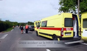 Grave accident à Lesve