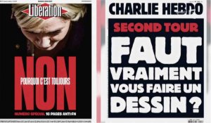 Les unes de Libération et Charlie Hebdo avant le deuxième tour ! - ZAPPING ACTU DU 03/05/2017