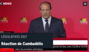 Législatives 2017 : Jean-Christophe Cambadélis constate un "recul sans précédent" de la gauche