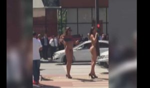 Des filles très sexy en bikini provoquent un accident (Vidéo)