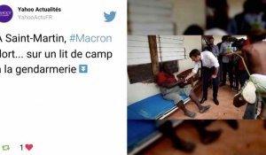 À Saint-Martin, Macron dort sur un lit de camp à la gendarmerie
