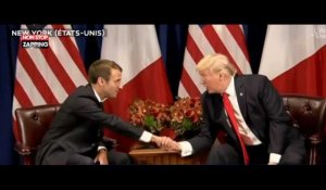 Emmanuel Macron - Donald Trump : nouvelle poignée de main à New-York (vidéo)