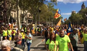 Manifestation à Barcelone pour l'indépendance de la Catalogne 