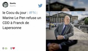 Marine Le Pen refuse un emploi à Franck de Lapersonne