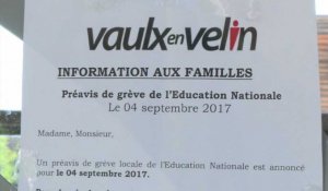 Grève pour la rentrée des classes à Vaulx-en-Velin