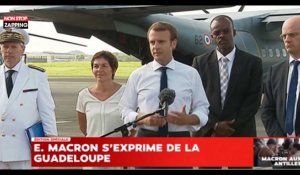 Emmanuel Macron répond aux critiques depuis la Guadeloupe après l'ouragan Irma (vidéo)
