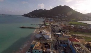 Irma: survol en drone de Saint-Martin dévastée