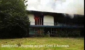 Sambreville: incendie au parc Ores à Auvelais