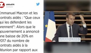 Emmanuel Macron sur les contrats aidés : "Que ceux qui les défendent les prennent !"