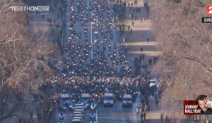 Funérailles de Johnny Hallyday: sur les Champs-Élysées, l'impressionnant cortège de motards