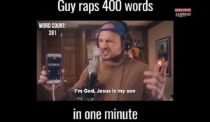 Un jeune homme rappe 400 mots en moins d'une minute ! (vidéo)